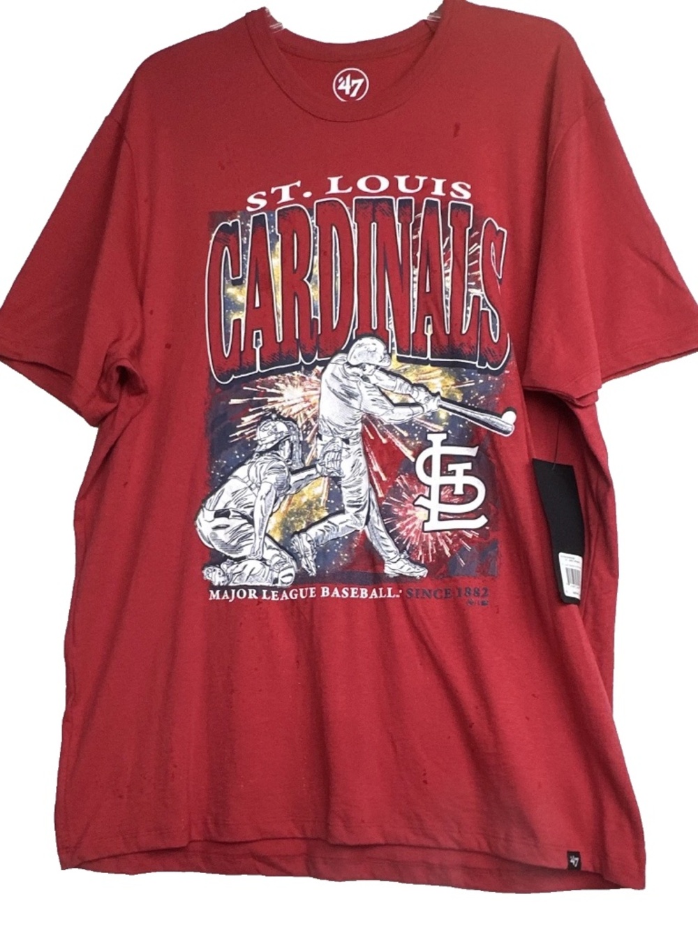 St Louis Cardinals Men's XL Cotton Baseball T-Shirt 47 Brand MLB (NWT)